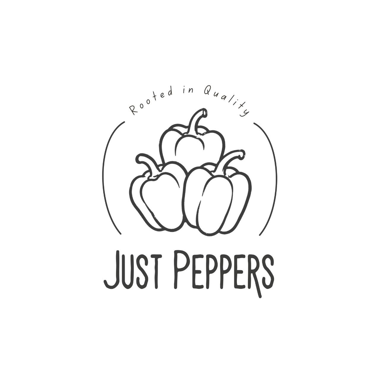 Just Peppers logo, light background